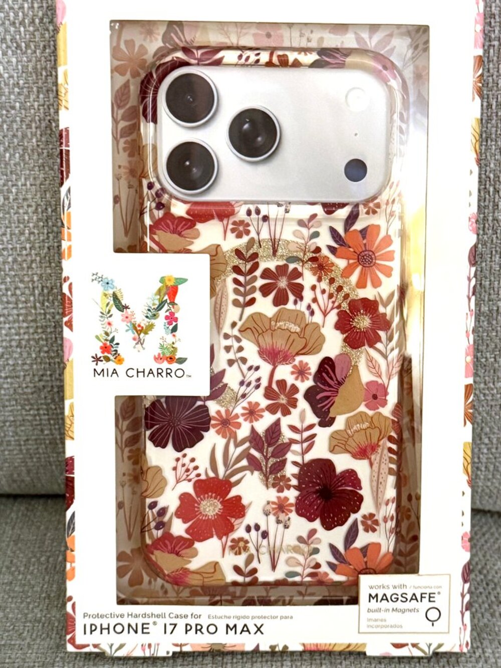 Mia Charro IPHONE 17 ProMax Phone Case Magsafe Hardshell Fall multi NIP